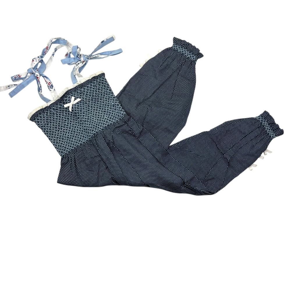 Well Dressed Wolf Liberty Navy Dot Romper Jumpsuit